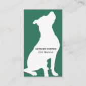Modern Silhouette Dog Trainer Visitekaartje (Voorkant)