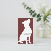 Modern Silhouette Dog Trainer Visitekaartje (Staand voorkant)