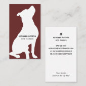 Modern Silhouette Dog Trainer Visitekaartje (Voorkant / Achterkant)