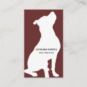 Modern Silhouette Dog Trainer Visitekaartje (Voorkant)