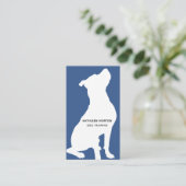 Modern Silhouette Dog Trainer Visitekaartje (Staand voorkant)