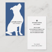 Modern Silhouette Dog Trainer Visitekaartje (Voorkant / Achterkant)