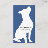 Modern Silhouette Dog Trainer Visitekaartje (Voorkant)