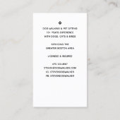 Modern Silhouette Dog Walker Dog Sitter Visitekaartje (Achterkant)