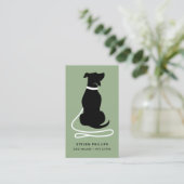 Modern Silhouette Dog Walker Dog Sitter Visitekaartje (Staand voorkant)