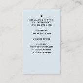 Modern Silhouette Dog Walking Dog Sitting Visitekaartje (Achterkant)