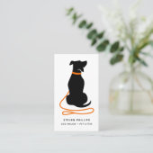 Modern Silhouette Dog Walking Dog Sitting Visitekaartje (Staand voorkant)