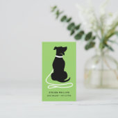 Modern Silhouette Dog Walking Dog Sitting Visitekaartje (Staand voorkant)