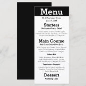 Modern Silhouette Koppel - Ontvangst Menu (Voorkant / Achterkant)
