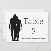 Modern Silhouette Koppel - Tafelnummer 5x7 (Achterkant)
