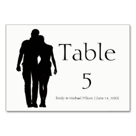 Modern Silhouette Paar - 3x5 Tafel Kaart