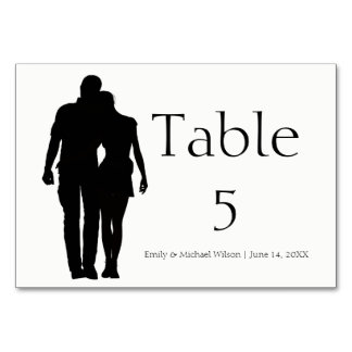 Modern Silhouette Paar - 3x5 Tafel Kaart