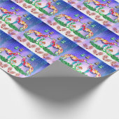 Modern Silken Windhound Wrapping Paper Cadeaupapier (Hoek)