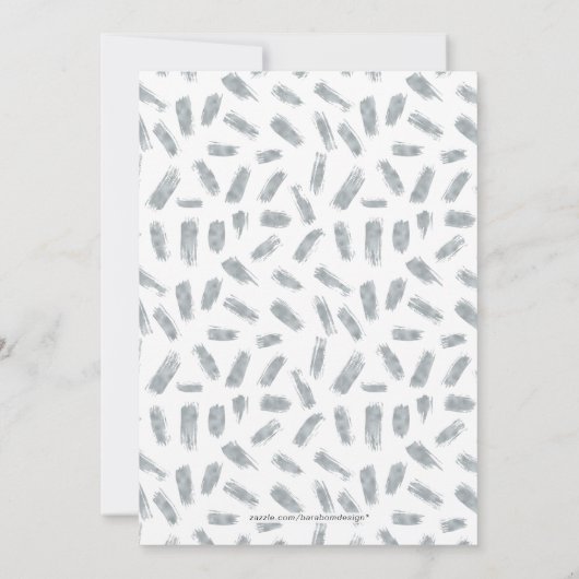 Modern Silver 25th Wedding Jubileum Uitnodiging (Achterkant)