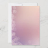 Modern Silver Abrito Lila floral WEDDING Kaart (Achterkant)