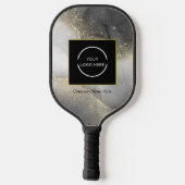 Modern Silver and Gold Company Name & Logo Pickleball Paddle (Achterkant)