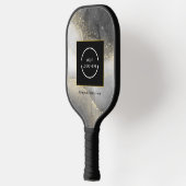 Modern Silver and Gold Company Name & Logo Pickleball Paddle (Links)