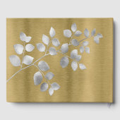 Modern Silver and Gold Floral Wedding Guest Book Gastenboek (Achterkant)