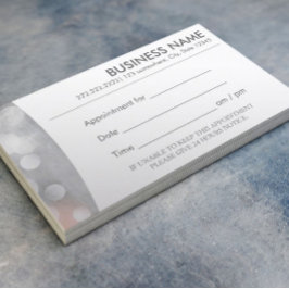 Modern Silver Appointment Visitekaartje Afsprakenkaartje