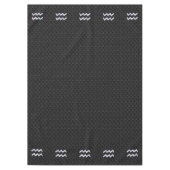 Modern Silver Aquarius Zodiac Sign on Snake Tafelkleed (Voorkant)