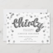 Modern Silver Balloons Glitter Dertigste verjaarda Kaart (Voorkant)