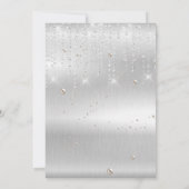 Modern Silver Birthday-uitnodiging Kaart (Achterkant)