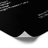 Modern Silver Black Glitter Preishear Poster (Hoek)