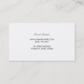 Modern Silver Black Linen Striped Makeup and Hair Visitekaartje (Achterkant)