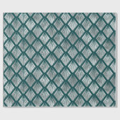 Modern Silver Blauwgroen Elegant Art Deco Cadeaupapier (Vlak)