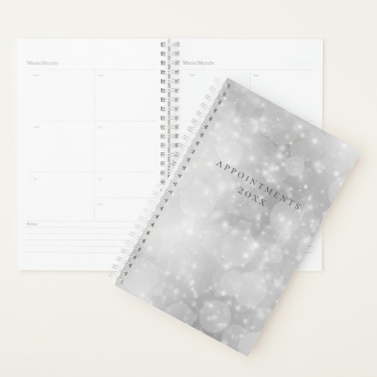 Modern Silver Bokeh Planner (Display)