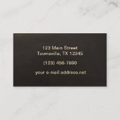 Modern Silver Bord Visitekaartje (Achterkant)