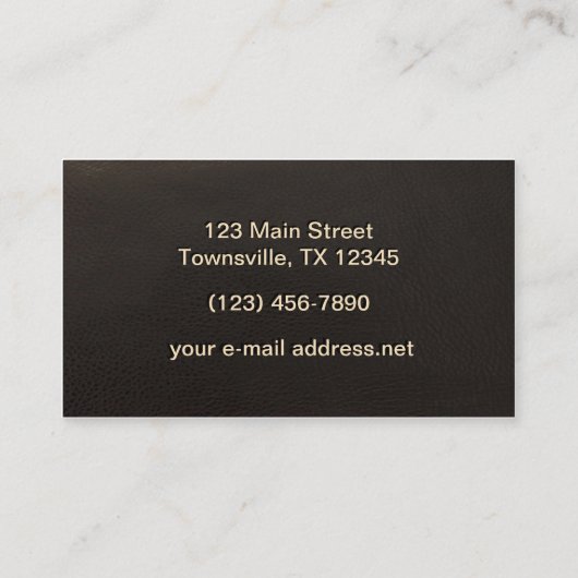 Modern Silver Bord Visitekaartje (Achterkant)