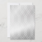 Modern Silver Brush Stroke Lingerie Shower Kaart (Achterkant)