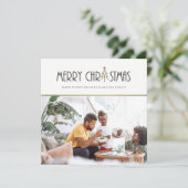 MODERN SILVER CHRISTMAS DOODLE HOLIDAIRE FOTOKAART FEESTDAGENKAART (Staand voorkant)