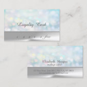 Modern Silver Colorful Bokeh Loyalty Kaart (Voorkant / Achterkant)