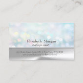 Modern Silver Colorful Bokeh Loyalty Kaart (Achterkant)