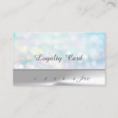 Modern Silver Colorful Bokeh Loyalty Kaart