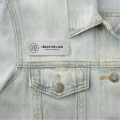 Modern Silver Custom Business Logo en Naamplaatje (In situ)