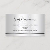 Modern Silver Effect met een stijlvol Shimmer Lijs Visitekaartje (Achterkant)