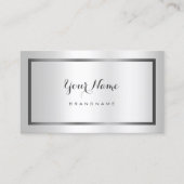 Modern Silver Effect met een stijlvol Shimmer Lijs Visitekaartje (Voorkant)