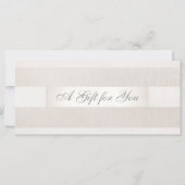 Modern Silver en Linen Gift Cerificate (Voorkant)
