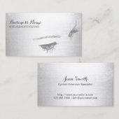 Modern Silver Eyelash Extensions Lashes Visitekaartje (Voorkant / Achterkant)