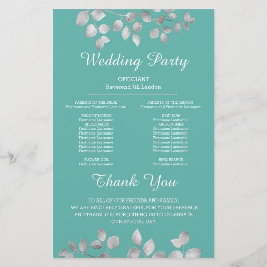 Modern Silver Floral (Achterkant)