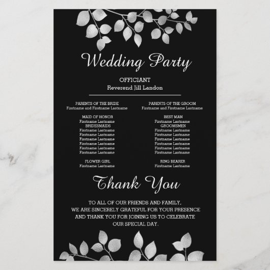 Modern Silver Floral (Achterkant)