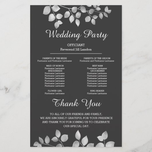 Modern Silver Floral (Achterkant)