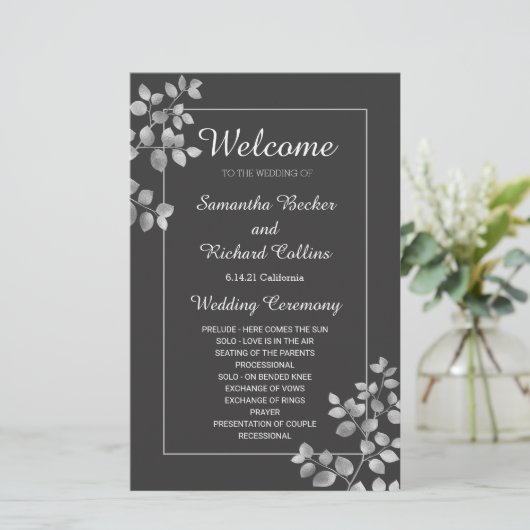 Modern Silver Floral (Staand voorkant)