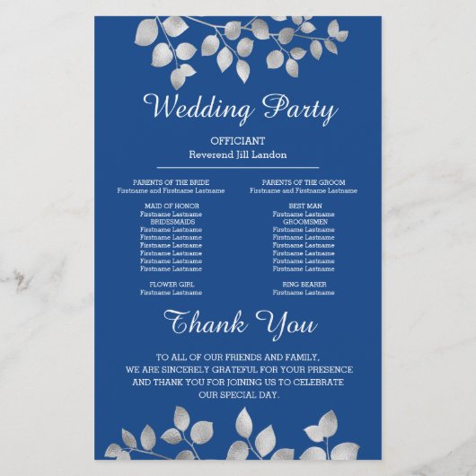 Modern Silver Floral (Achterkant)