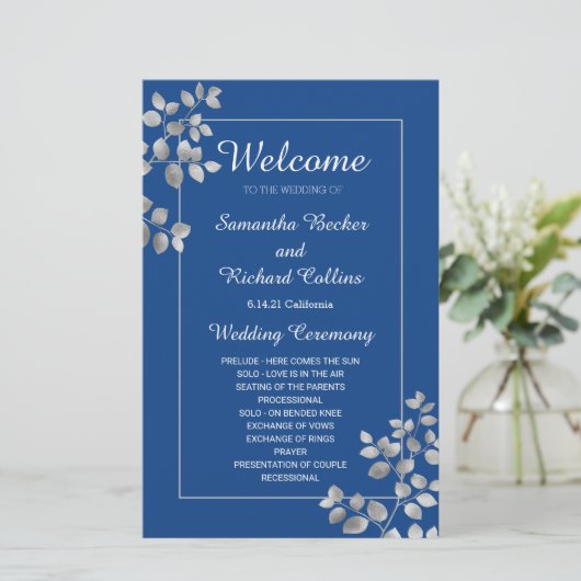 Modern Silver Floral (Staand voorkant)