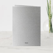 Modern Silver Floral Husband 25e Jubileum Kaart (Achterkant)