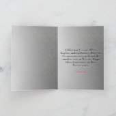 Modern Silver Floral Husband 25e Jubileum Kaart (Binnen)